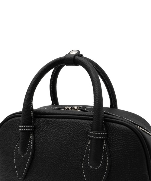 VitaFelice（ヴィータフェリーチェ）の「コントラスト2wayボストンバッグ ミニバッグ ミニボストン ミニショルダー ころん セレモニー ハンドバッグ（ボストンバッグ・レディース・ブラック/ブラウン系・FREE）」の11枚目の写真