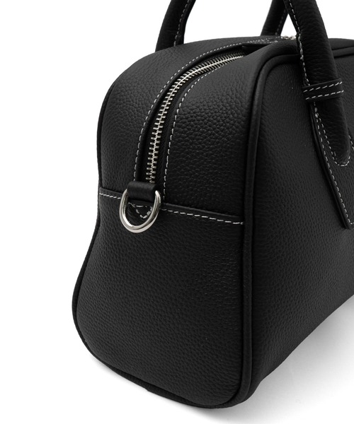 VitaFelice（ヴィータフェリーチェ）の「コントラスト2wayボストンバッグ ミニバッグ ミニボストン ミニショルダー ころん セレモニー ハンドバッグ（ボストンバッグ・レディース・ブラック/ブラウン系・FREE）」の10枚目の写真