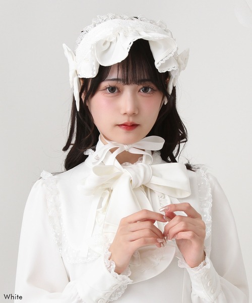 DearMyLove（ディアマイラブ）の「Emilyハートチャームヘッドドレス（その他ヘアアクセサリー・レディース・ブラック×ピンク/ベビーピンク/ブラック/ブラック×ホワイト/ホワイト・FREE）」の2枚目の写真
