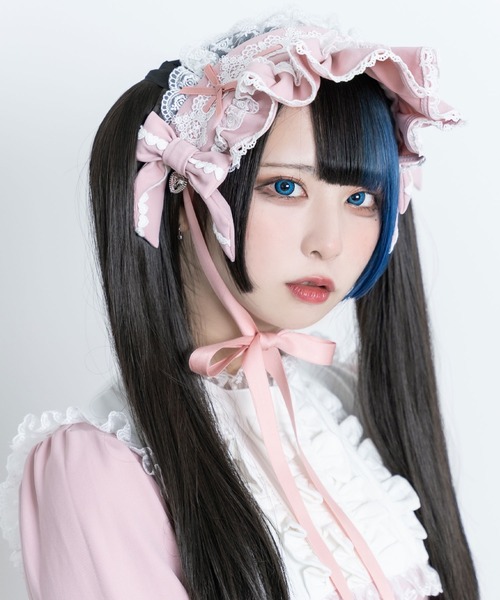 DearMyLove（ディアマイラブ）の「Emilyハートチャームヘッドドレス（その他ヘアアクセサリー・レディース・ブラック×ピンク/ベビーピンク/ブラック/ブラック×ホワイト/ホワイト・FREE）」の6枚目の写真