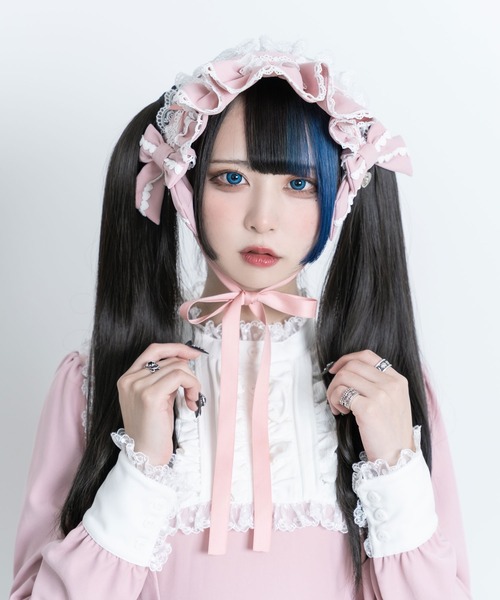 DearMyLove（ディアマイラブ）の「Emilyハートチャームヘッドドレス（その他ヘアアクセサリー・レディース・ブラック×ピンク/ベビーピンク/ブラック/ブラック×ホワイト/ホワイト・FREE）」の7枚目の写真