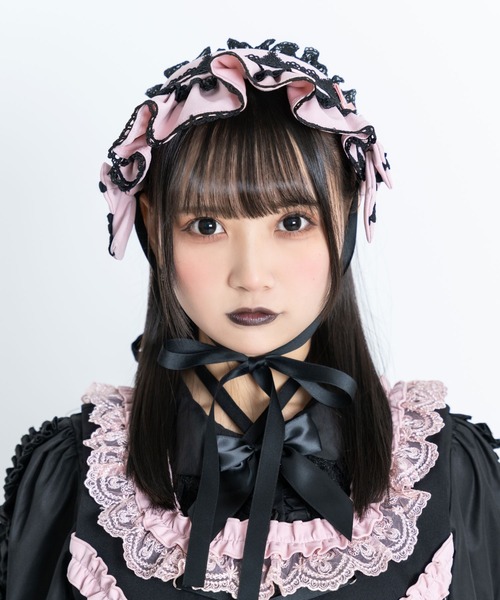 DearMyLove（ディアマイラブ）の「Emilyハートチャームヘッドドレス（その他ヘアアクセサリー・レディース・ブラック×ピンク/ベビーピンク/ブラック/ブラック×ホワイト/ホワイト・FREE）」の10枚目の写真