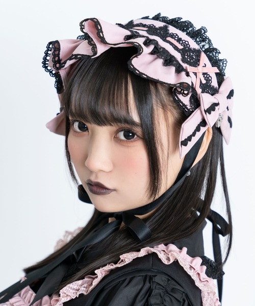DearMyLove（ディアマイラブ）の「Emilyハートチャームヘッドドレス（その他ヘアアクセサリー・レディース・ブラック×ピンク/ベビーピンク/ブラック/ブラック×ホワイト/ホワイト・FREE）」の11枚目の写真
