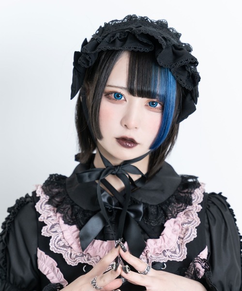 DearMyLove（ディアマイラブ）の「Emilyハートチャームヘッドドレス（その他ヘアアクセサリー・レディース・ブラック×ピンク/ベビーピンク/ブラック/ブラック×ホワイト/ホワイト・FREE）」の12枚目の写真