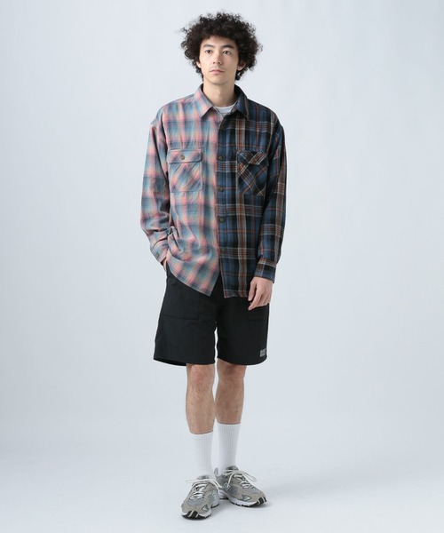 BAYFLOW(ベイフロー)の「リメイクライク長袖シャツ(シャツ/ブラウス・メンズ・グリーン/ピンク・LARGE/MEDIUM)」の4枚目の写真