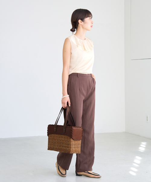 IENA（イエナ）の「A VACATION/ア ヴァケーション RATTAN M バッグ 25SSA97-00-25（かごバッグ・レディース・ブラウン・FREE）」の13枚目の写真