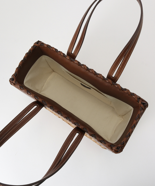 IENA（イエナ）の「A VACATION/ア ヴァケーション RATTAN M バッグ 25SSA97-00-25（かごバッグ・レディース・ブラウン・FREE）」の8枚目の写真