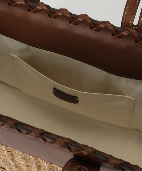 IENA（イエナ）の「A VACATION/ア ヴァケーション RATTAN M バッグ 25SSA97-00-25（かごバッグ・レディース・ブラウン・FREE）」の6枚目の写真