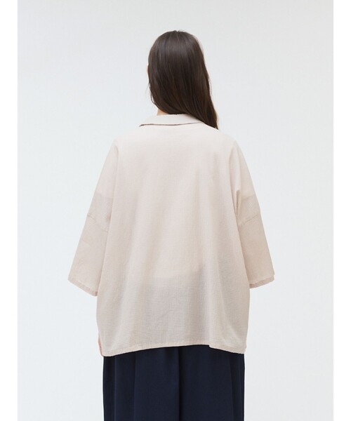 mizuiroind(ミズイロインド)の「mizuiro ind リップルワイドシャツ(シャツ/ブラウス・レディース・ブラック/ピンク/ホワイト/グレー・FREE)」の11枚目の写真