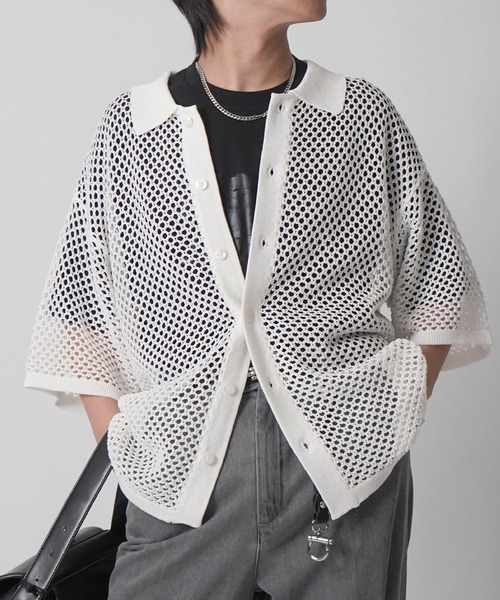 Confirm（コンファーム）の「25SS スパンコール メッシュシャツ ユニ