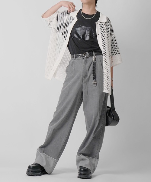 Confirm（コンファーム）の「25SS スパンコール メッシュシャツ ユニ