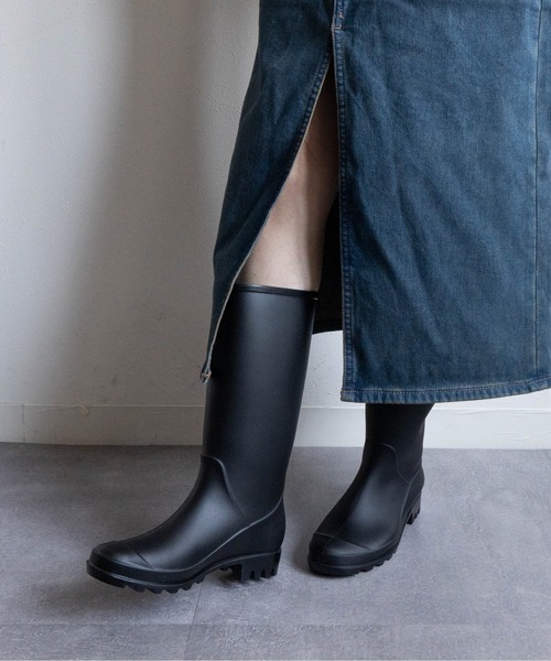 Fabby fabby(ファビィーファビィー)の「ミドルレインブーツ(レインシューズ・レディース・ブラック・SMALL/LARGE/MEDIUM)」の1枚目の写真