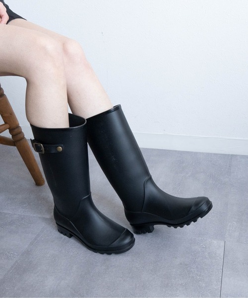 Fabby fabby(ファビィーファビィー)の「ミドルレインブーツ(レインシューズ・レディース・ブラック・SMALL/LARGE/MEDIUM)」の6枚目の写真