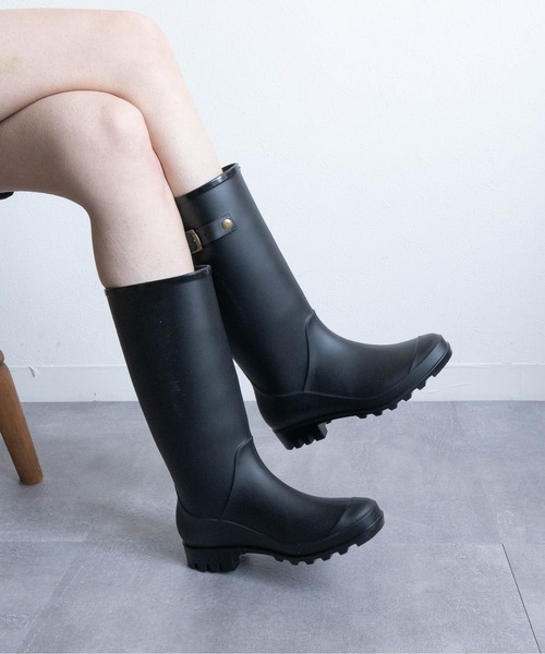 Fabby fabby(ファビィーファビィー)の「ミドルレインブーツ(レインシューズ・レディース・ブラック・SMALL/LARGE/MEDIUM)」の7枚目の写真