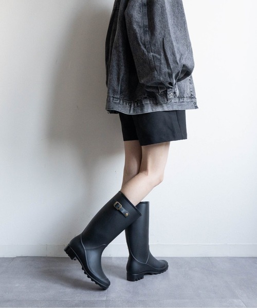 Fabby fabby(ファビィーファビィー)の「ミドルレインブーツ(レインシューズ・レディース・ブラック・SMALL/LARGE/MEDIUM)」の9枚目の写真