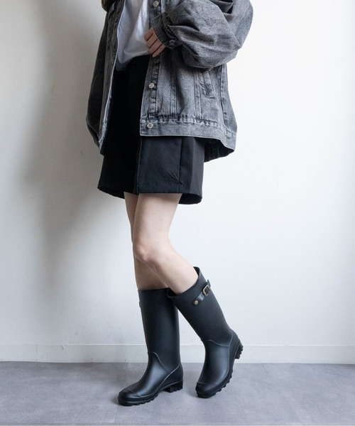 Fabby fabby(ファビィーファビィー)の「ミドルレインブーツ(レインシューズ・レディース・ブラック・SMALL/LARGE/MEDIUM)」の11枚目の写真