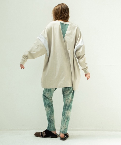 STOF(ストフ)の「COLOR MIX RELAX TEE(Tシャツ/カットソー・メンズ・ブラック/グレイッシュベージュ/チャコール・S/M)」の17枚目の写真