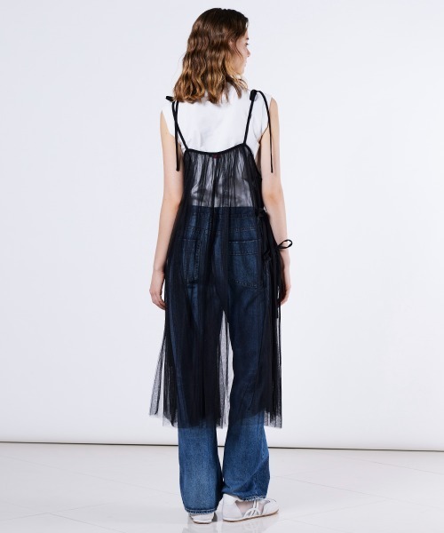DOUBLE STANDARD CLOTHING（ダブルスタンダードクロージング）の「リボンチュールジレ（ワンピース・レディース・ブラック・FREE）」の10枚目の写真