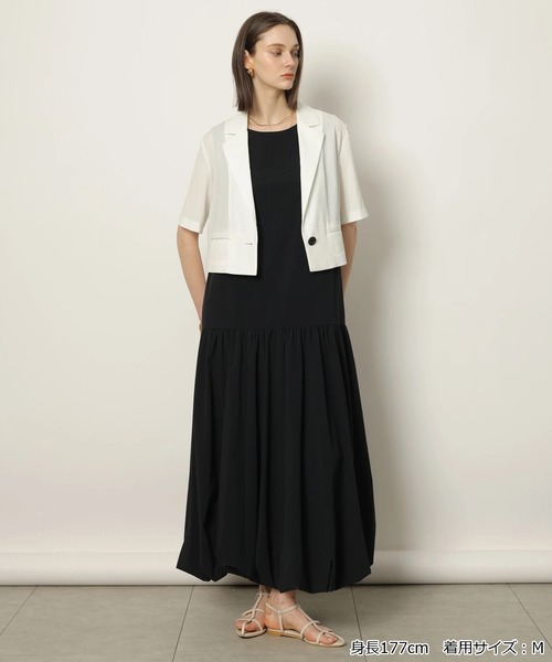 【完売品】CADUNE　バルーンワンピース　ホワイ38 Мサイズ CADUNE（カデュネ）の「バル－ンワンピ（ワンピース）」 - WEAR