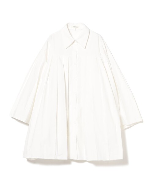 Ray BEAMS(レイビームス)の「GHOSPELL / Tora Pleat Mini Dress(シャツワンピース・レディース・ホワイト・SMALL)」の2枚目の写真