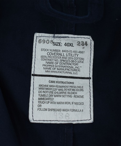 MILITARY(ミリタリー)の「【ヴィンテージ古着】’08 U.S.NAVY ユーティリティ カバーオール(つなぎ/オールインワン・メンズ・ネイビー・X-LARGE)」の2枚目の写真