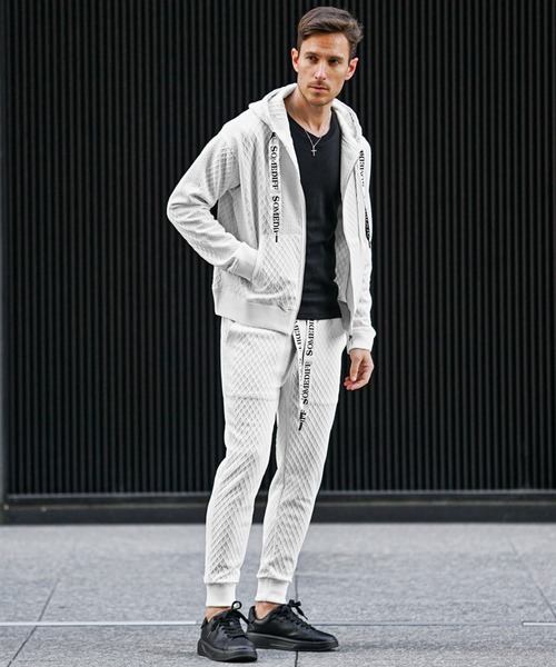 SOMEDIFF(サムディフ)の「リラックスフルジップパーカー メンズ フーディー 春服(パーカー・メンズ・ブラック/ホワイト・M/L/XL)」の8枚目の写真