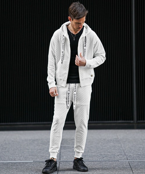 SOMEDIFF(サムディフ)の「リラックスフルジップパーカー メンズ フーディー 春服(パーカー・メンズ・ブラック/ホワイト・M/L/XL)」の10枚目の写真