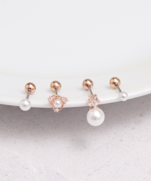 TONE SELECT GOODS(トーンセレクトグッズ)の「【Peony/ピオニー】/【アレルギー対応】サージカルスレンレス 片耳・両耳兼用 モチーフピアスセット(ピアス(片耳用)・レディース・シルバー系1/その他1/その他2/その他3/ゴールド系2/シルバー系3/ゴールド系3/シルバー系2/ゴールド系1・FREE)」の14枚目の写真