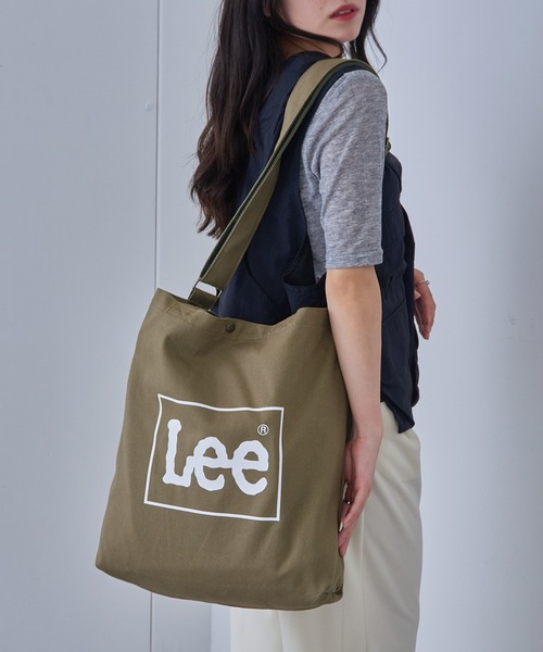 Lee(リー)の「【Lee】BIG 2WAY トートバッグ(トートバッグ・レディース・ブルー/ネイビー系2/ブラック/ネイビー/カーキ/オフホワイト/グレー・FREE)」の4枚目の写真