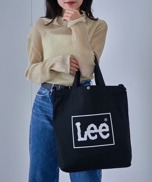 Lee(リー)の「【Lee】BIG 2WAY トートバッグ(トートバッグ・レディース・ブルー/ネイビー系2/ブラック/ネイビー/カーキ/オフホワイト/グレー・FREE)」の21枚目の写真