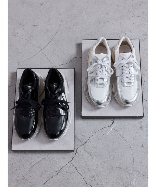GYDA(ジェイダ)の「GD air motion ソールスニーカー(スニーカー・レディース・オフホワイト/ブラック・SMALL/MEDIUM/LARGE)」の13枚目の写真