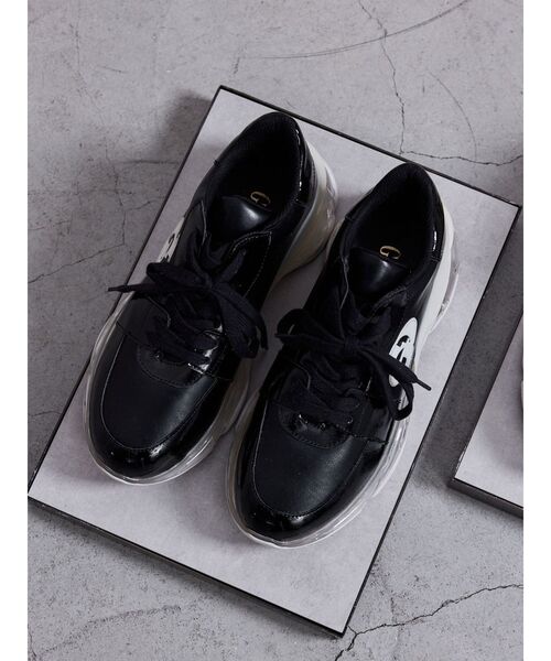 GYDA(ジェイダ)の「GD air motion ソールスニーカー(スニーカー・レディース・オフホワイト/ブラック・SMALL/MEDIUM/LARGE)」の14枚目の写真