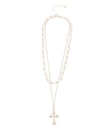 CROSS MOTIF 2連ネックレス