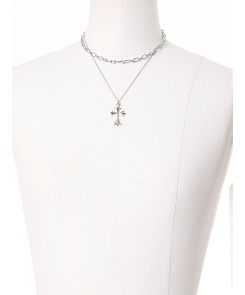 EVRIS（エヴリス）の「CROSS MOTIF 2連ネックレス（ネックレス・レディース・シルバー/ゴールド・FREE）」の19枚目の写真