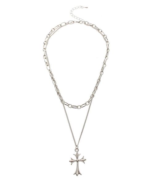 EVRIS（エヴリス）の「CROSS MOTIF 2連ネックレス（ネックレス・レディース・シルバー/ゴールド・FREE）」の11枚目の写真