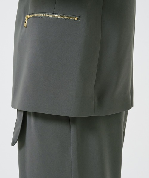CULLNI グレー テーラードジャケット サイズ1 CULLNI】別注 DOUBLE ZIP JACKET（テーラードジャケット