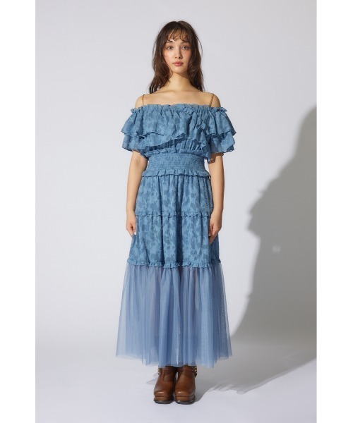rienda(リエンダ)の「【AKB48 平田侑希さん着用】ツーウェイオフショルワンピース 夏服 半袖(ワンピース・レディース・ブルー/ブラック/ホワイト・FREE)」の9枚目の写真