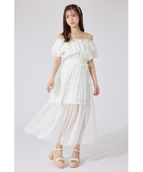 rienda(リエンダ)の「【AKB48 平田侑希さん着用】ツーウェイオフショルワンピース 夏服 半袖(ワンピース・レディース・ブルー/ブラック/ホワイト・FREE)」の11枚目の写真