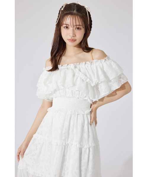 rienda(リエンダ)の「【AKB48 平田侑希さん着用】ツーウェイオフショルワンピース 夏服 半袖(ワンピース・レディース・ブルー/ブラック/ホワイト・FREE)」の13枚目の写真