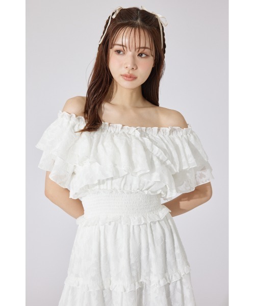 rienda(リエンダ)の「【AKB48 平田侑希さん着用】ツーウェイオフショルワンピース 夏服 半袖(ワンピース・レディース・ブルー/ブラック/ホワイト・FREE)」の15枚目の写真