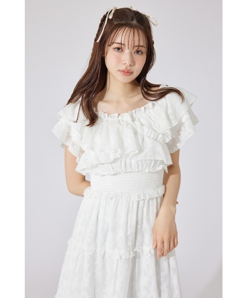 rienda(リエンダ)の「【AKB48 平田侑希さん着用】ツーウェイオフショルワンピース 夏服 半袖(ワンピース・レディース・ブルー/ブラック/ホワイト・FREE)」の17枚目の写真