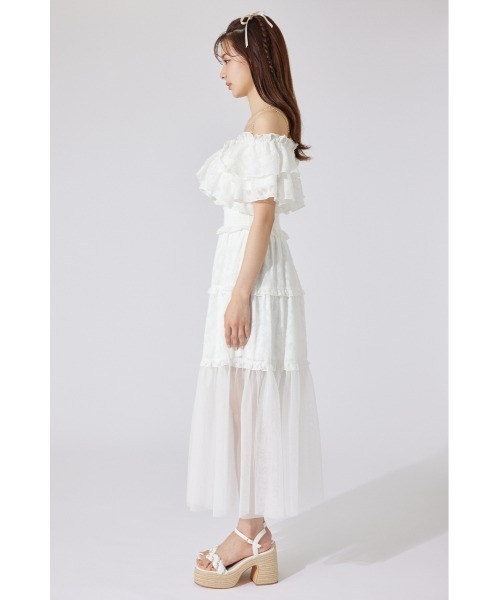 rienda(リエンダ)の「【AKB48 平田侑希さん着用】ツーウェイオフショルワンピース 夏服 半袖(ワンピース・レディース・ブルー/ブラック/ホワイト・FREE)」の19枚目の写真