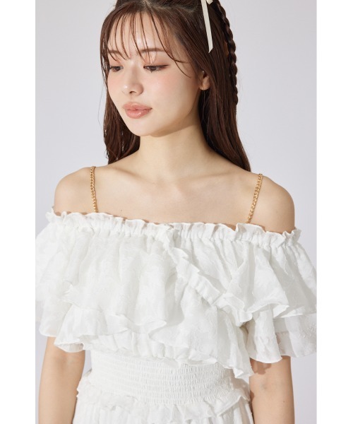 rienda(リエンダ)の「【AKB48 平田侑希さん着用】ツーウェイオフショルワンピース 夏服 半袖(ワンピース・レディース・ブルー/ブラック/ホワイト・FREE)」の21枚目の写真
