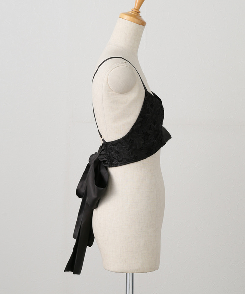 セール】【FUMIE TANAKA(フミエタナカ)】embroidery bustier