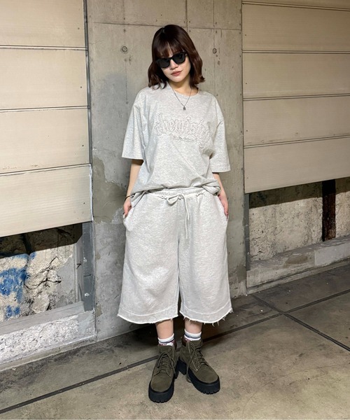 sedacle girl(セダクルガール)の「ピグメント加工ハーフパンツ 【SETUP着用可能】(スウェットパンツ・レディース・チャコールグレー/杢グレー/ベージュ/ネイビー/ピンク/ボルドー・SMALL/MEDIUM/LARGE)」の9枚目の写真