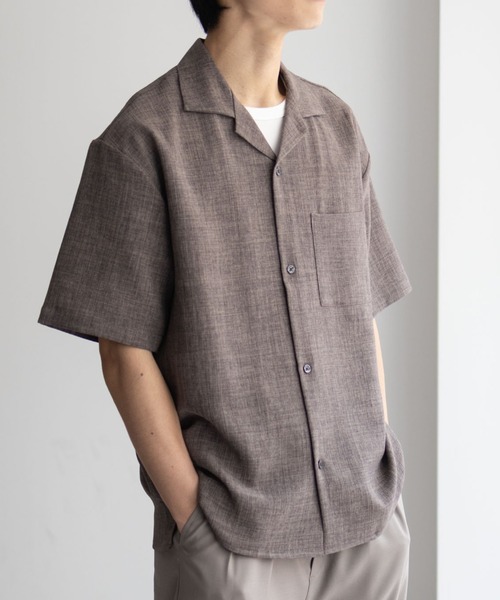 URBAN COLLECTION(アーバンコレクション)の「URBANCOLECTION エアリネンオーバーサイズシャツ(シャツ/ブラウス・メンズ・チャコールグレー/ベージュ/ライトグレー・S/M/L/XL)」の3枚目の写真
