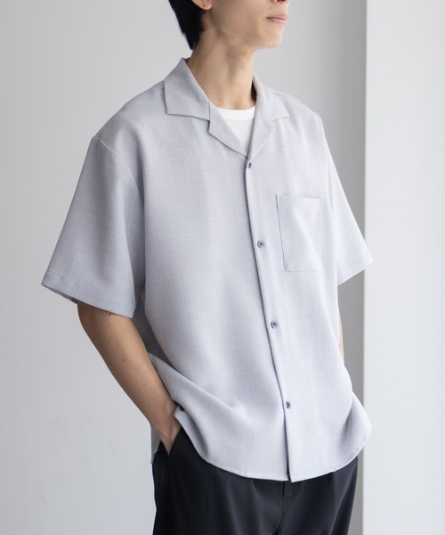 URBAN COLLECTION(アーバンコレクション)の「URBANCOLECTION エアリネンオーバーサイズシャツ(シャツ/ブラウス・メンズ・チャコールグレー/ベージュ/ライトグレー・S/M/L/XL)」の9枚目の写真