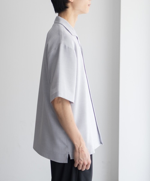 URBAN COLLECTION(アーバンコレクション)の「URBANCOLECTION エアリネンオーバーサイズシャツ(シャツ/ブラウス・メンズ・チャコールグレー/ベージュ/ライトグレー・S/M/L/XL)」の6枚目の写真