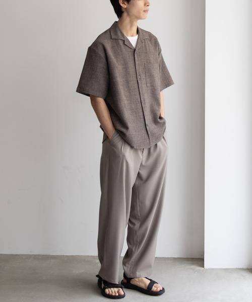 URBAN COLLECTION(アーバンコレクション)の「URBANCOLECTION エアリネンオーバーサイズシャツ(シャツ/ブラウス・メンズ・チャコールグレー/ベージュ/ライトグレー・S/M/L/XL)」の22枚目の写真