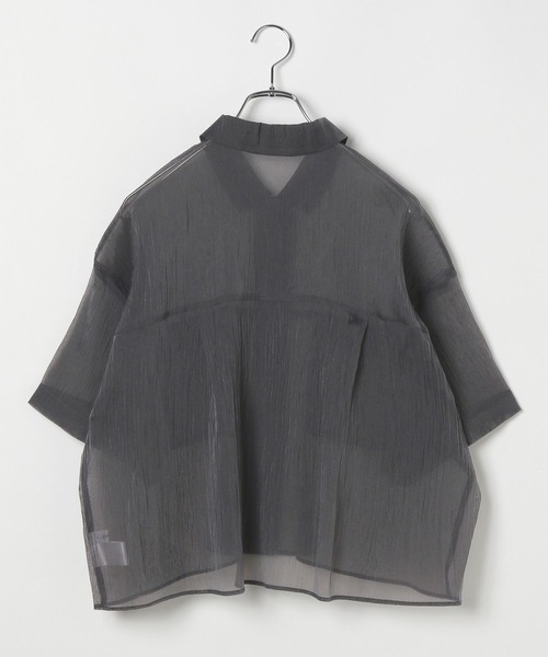 ブラック たう様 LEPSIM ブラウス シャツ ミラー光沢シャツ 242835 レディース